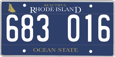 RI license plate 683016