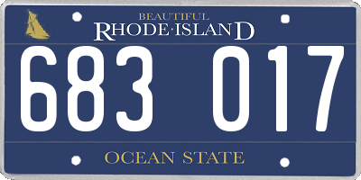 RI license plate 683017