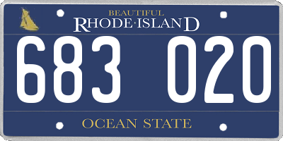RI license plate 683020
