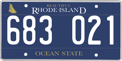 RI license plate 683021