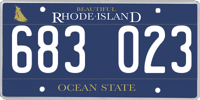 RI license plate 683023