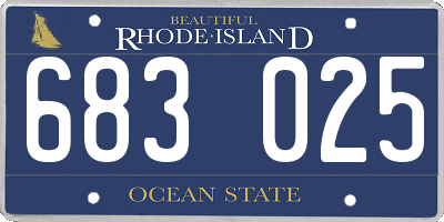 RI license plate 683025