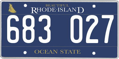 RI license plate 683027