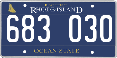 RI license plate 683030
