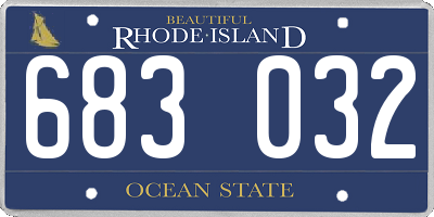 RI license plate 683032