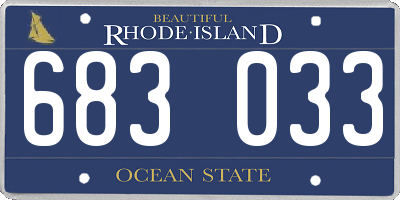 RI license plate 683033