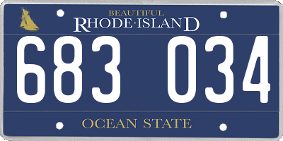RI license plate 683034