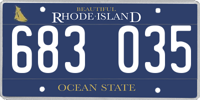 RI license plate 683035