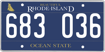 RI license plate 683036