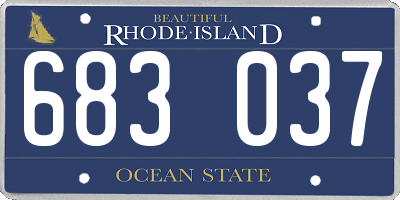 RI license plate 683037