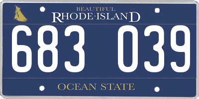 RI license plate 683039