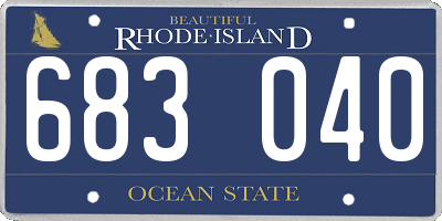 RI license plate 683040
