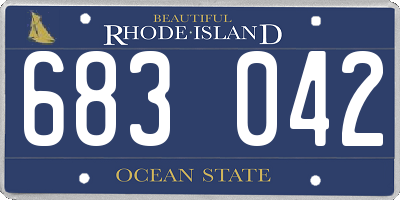 RI license plate 683042