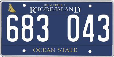 RI license plate 683043