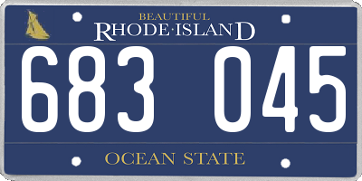 RI license plate 683045