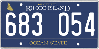 RI license plate 683054