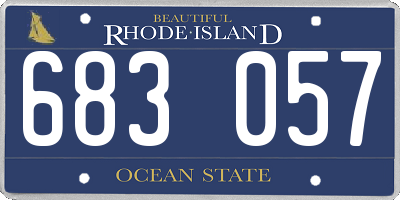 RI license plate 683057