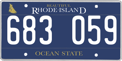 RI license plate 683059
