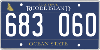 RI license plate 683060