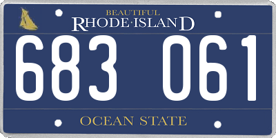 RI license plate 683061