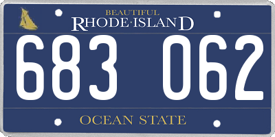 RI license plate 683062