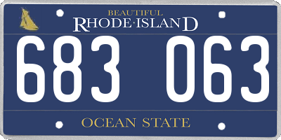 RI license plate 683063