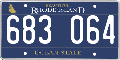 RI license plate 683064