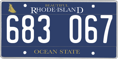 RI license plate 683067