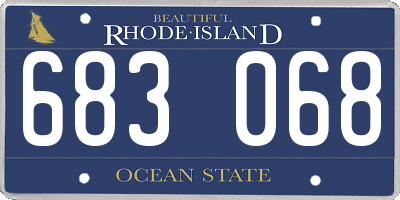 RI license plate 683068