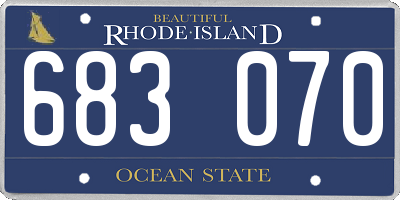 RI license plate 683070