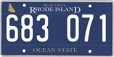 RI license plate 683071