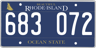 RI license plate 683072