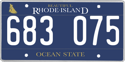 RI license plate 683075
