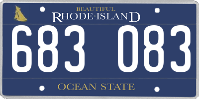 RI license plate 683083
