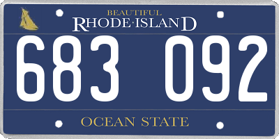 RI license plate 683092