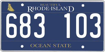 RI license plate 683103