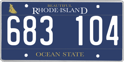 RI license plate 683104