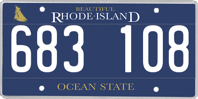 RI license plate 683108
