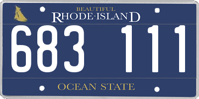 RI license plate 683111