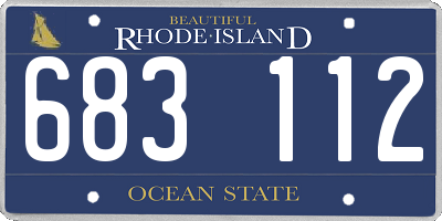 RI license plate 683112