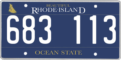 RI license plate 683113