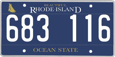 RI license plate 683116