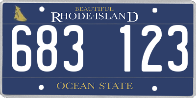 RI license plate 683123