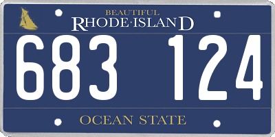 RI license plate 683124