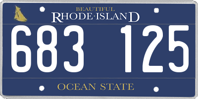 RI license plate 683125