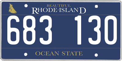 RI license plate 683130