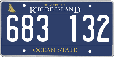 RI license plate 683132