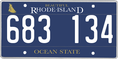 RI license plate 683134