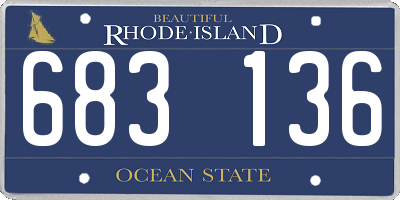 RI license plate 683136
