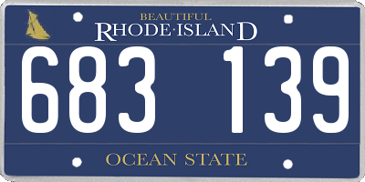 RI license plate 683139